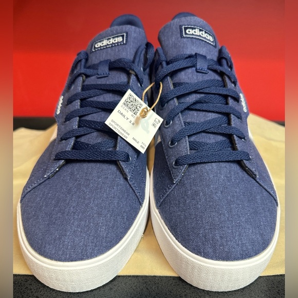 adidas Other - Adidas Daily 3.0 Men’s Size 12 Lace Up Blue & White Sneakers NWT & Box